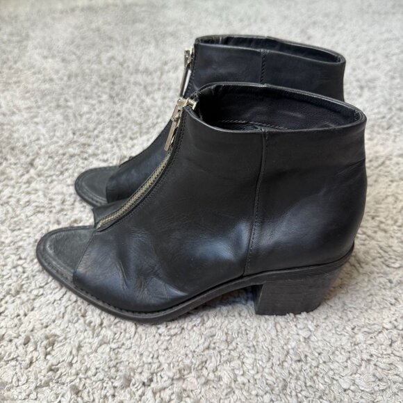 Diesel Chelsea Show Cox Booties Open Toe Zipper Boot Heel Womens 38 - Picture 4 of 11